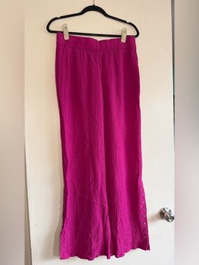 Soft Surroundings Oceo Crinkle Gauze Wide-Leg Pants